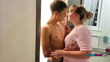 Russian amateur chubby big tits girl sucks and fucks like a whore