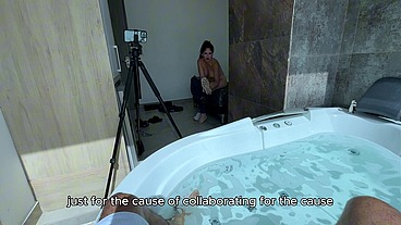 POV Hotel Seduction: Curvy Latin Manager Rides Massive BBC in a Hot Jacuzzi