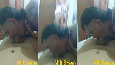 Novinho saiu do trabalho na hora do almoço pra vir aqui em casa me dar mamadeira