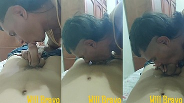 Novinho saiu do trabalho na hora do almoço pra vir aqui em casa me dar mamadeira