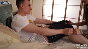 Stepbro, let me oral pleasure your meatpipe before a tryst with my bf! NIGONIKA - the greatest hard-core 2024!