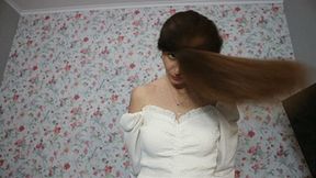 Soft hair flip with ponytail