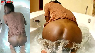 *PREMIUM* Angle 1&2 - Gaping Enema, Washing Out My Asshole With Huge Butt Plug In The Jacuzzi - Starring DJ ButtPussy
