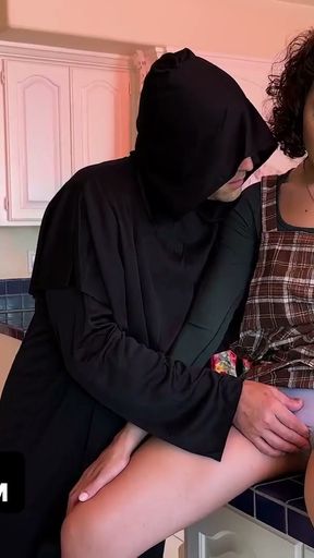 Halloween Special - Curly-Haired Babysitter Satine Summers Gets Her Pussy Licked By Creepy Boss - MyBabySittersClub   Clip 1