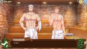 Goro Wrecks Yoshi in Sauna Smothered by Daddy's Rough Hole