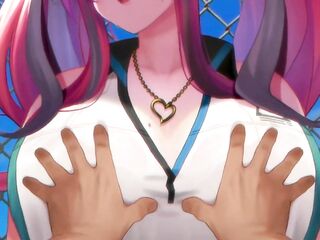 redhead gets bazookas grabbed dressed