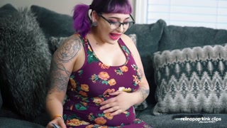 Plugging Gassy Reina Makes Her Belly Expand!