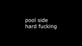 Poolside sexual roleplay with intense dirty talk and male moans