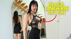 Blowjob blowout: black lingerie XXXtry-on haul with sultry elixir elf fetish fantasies unleashed'