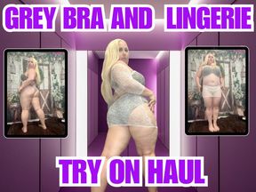 Grey Bra outfit Try on Haul