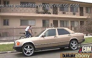 Ebony cum slut hottie bukkake party 6