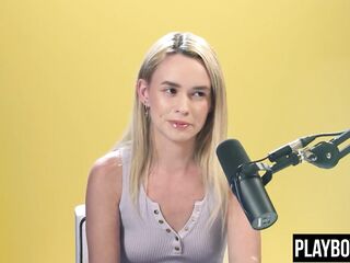 Unshaved bush teen blond pornstar plays with her vagina until climax