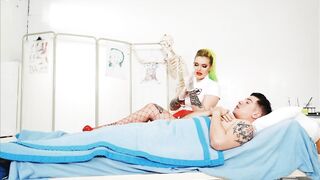 KILLERGRAM Gothic Nurse Deepthroats and Gets Anal from Fat Dick