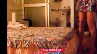 Cross-Dressing Hunk's Dildo Play Leads to Anal Sex with Hot Guy