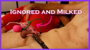 Ignored permanent chastity milking, chastity cage orgasm, cumming in chastity cage