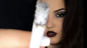 Strict Latex Smoker Turns You Into Her Ashtray