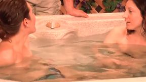 2 Guys and NOT their Step sisters in the jacuzzi