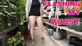 Flashing my pussy in the garden center copy