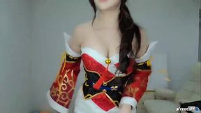 Sexy Ahri Cosplay dancing