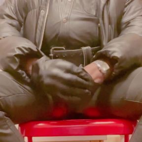 Leather Muscle BBC Cock Titplay