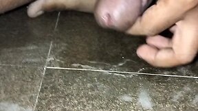 Solo male masturbating with big cock and huge cum load