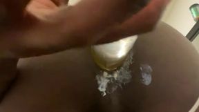 creamy gay black anal in a white thong