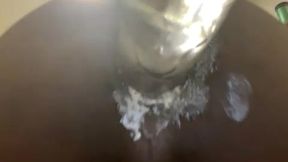 creamy gay black anal in a white thong