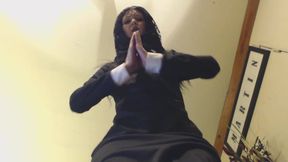 Nun Foot Stomping for Halloween