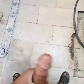 Desi Muslim boy cum out outdoor