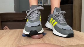 Adidas sneakers of Mistress Lumy hard trampling slave balls