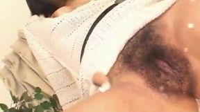 Saya Misaki Greets Them with Her Hairy Intimacy Delightfully