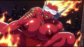 hot demon in fire sexy pose (ai animation)