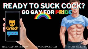 SUCK COCK FOR PRIDE - Real Gay Conversion with Countess Wednesday Using Grindr - Gay Encouragement, Bi Encouragement, Cock Sucking ASMR AUDIO ONLY MP3