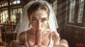 a wedding dress, infidelity, and hot cum on her face.[ai]