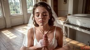 a wedding dress, infidelity, and hot cum on her face.[ai]