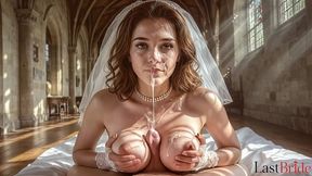 a wedding dress, infidelity, and hot cum on her face.[ai]