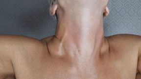 Slowly I stretch my neck