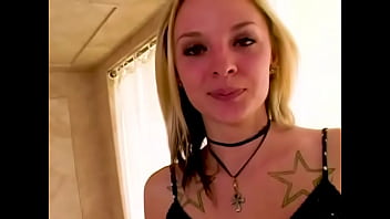 FAYE RUNAWAY Cute 19 YO Tattoed Cutie Big Dick POV Blowjob and Cum Facial
