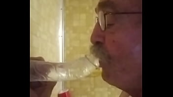 Dildo Sucking Old Guy