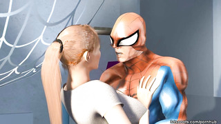 Mary J's Taut Sugary-Sweet Teenage Coochie gets Pummeled by Spidey's Trunk