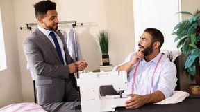 Big dick tailor enjoying hot casual fuck at the office