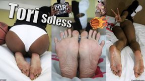 ToriSoless sweaty feet footjob, handjob, and big load cum on soles!