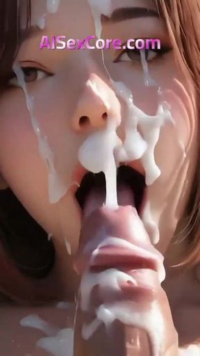 The cyber slut spreads her thighs wide begging for cock as AI pleasure takes over   Clip 2