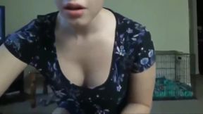 Gorgeous teen 18+ In Glasses Gives Amazing Blowjob her Roommate