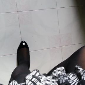 Black Patent Pumps with Pantyhose Teaser 9