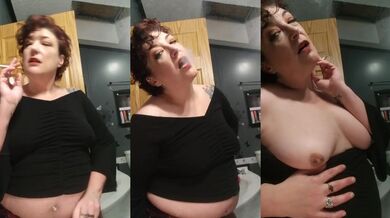 That Whore Pierced Kitty is Sexy Smoking Again Wanting A Fat Long Dick Inside Her Tight Pussy