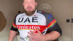 lycra fetish metal bending muscle worship with cum eating ending