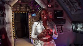 space babes ~ cosmic seduction in zero gravity ~ ebony xeinna rose ~ interracial sex