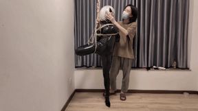 hs20-The girl in the leather jacket was bound and then disciplined