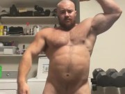 Thick Musclebear Shows Off Hung Veiny Cock OnlyfansBeefBeast Beefy Bodybuilder Flexes With Big Dick